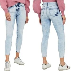 L'AGENCE Margot High Rise Cropped Skinny Jean Stretch Light Acid Wash Size 24